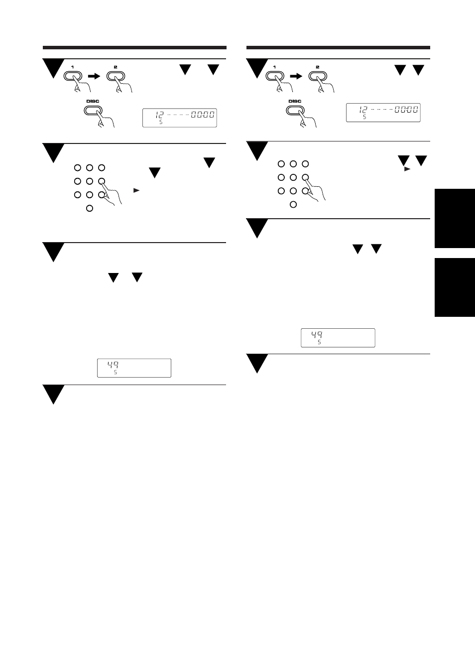 Deutsch italiano, Überprüfen der gespeicherten disc- nummern, Controllo del numero di cd contenuti nel lettore | Altre operazioni | Pioneer PD-F1009 User Manual | Page 49 / 124