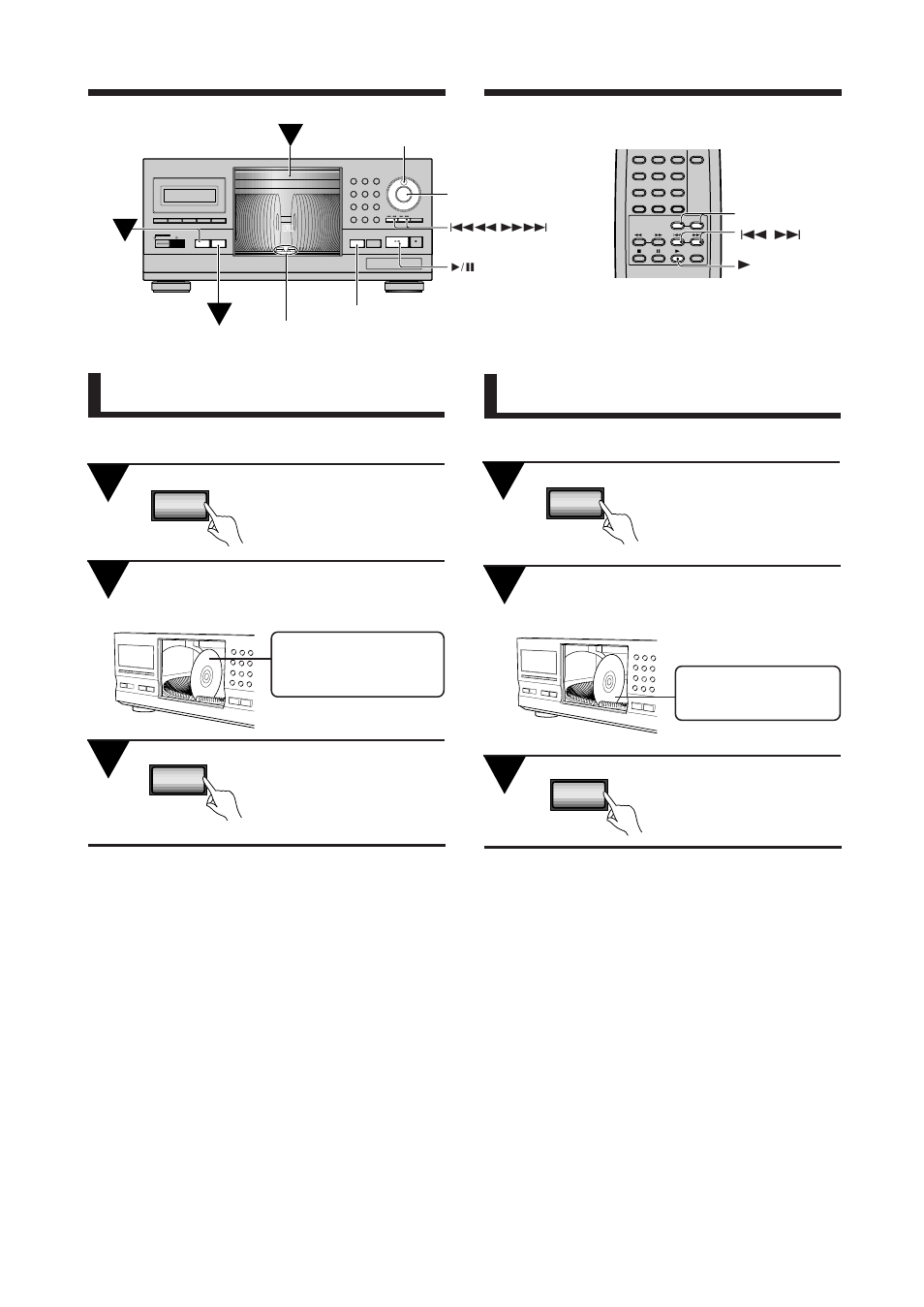 Att avspela en skiva som inte är laddad i stället, Grundläggande hantering, Open/close | Tryck på single loader access, Tryck på single loader play, 4 / ¢ 3 disc(–/+) enter, Basisbediening, Druk op single loader access, Druk op single loader play | Pioneer PD-F1009 User Manual | Page 76 / 124
