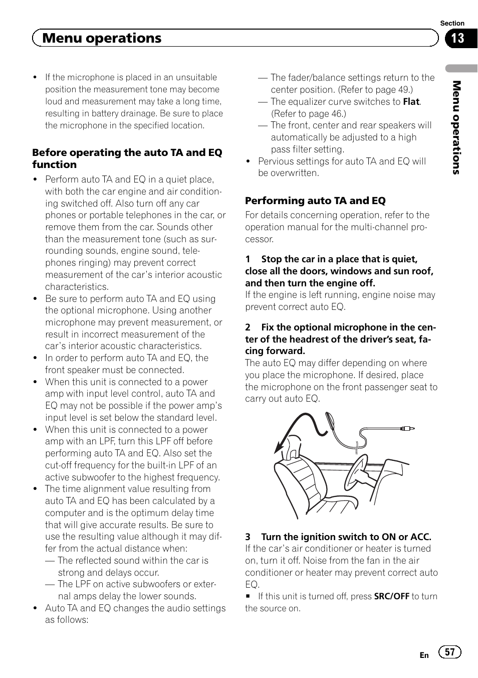 Menu operations | Pioneer AVH-P4200DVD User Manual | Page 57 / 96