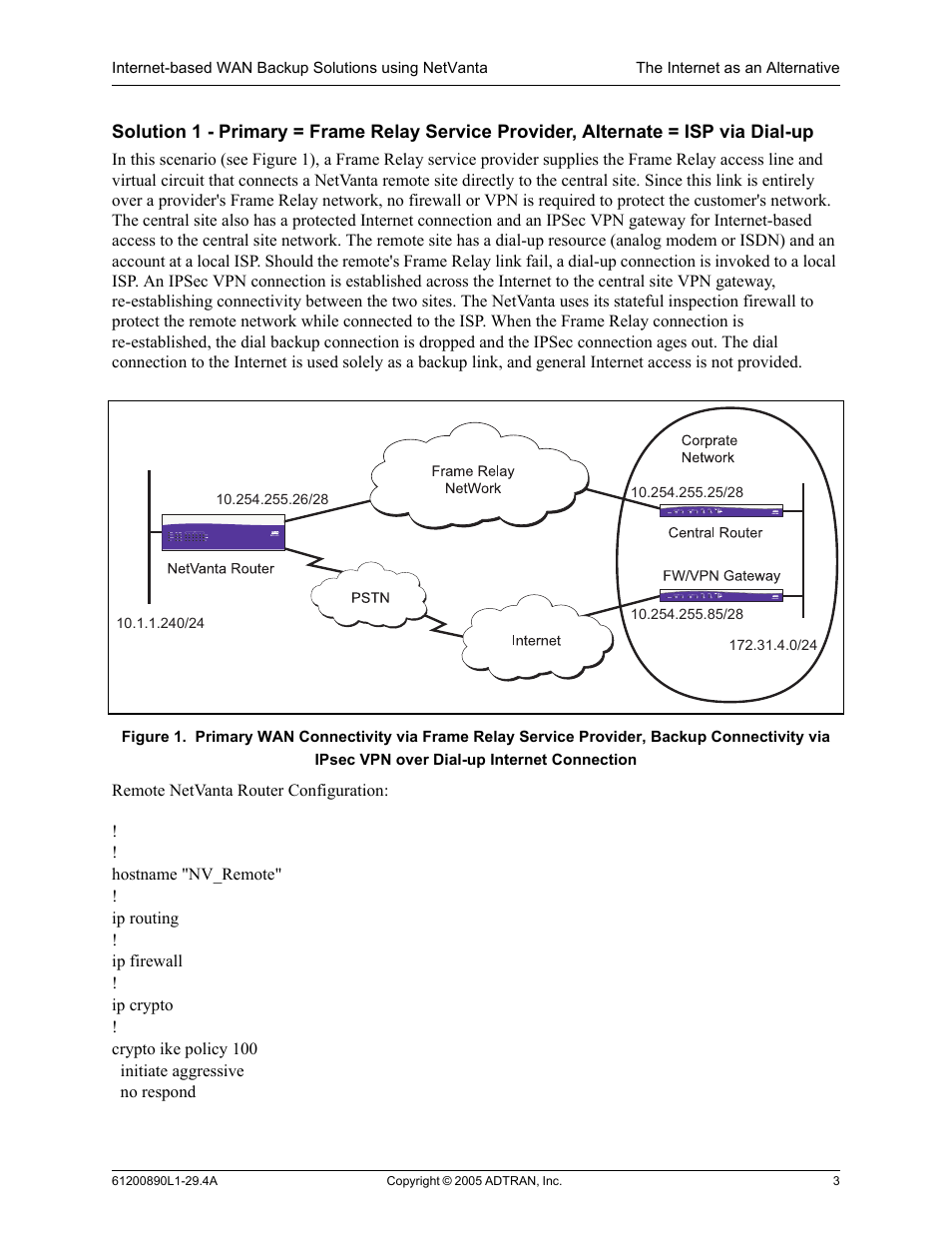 ADTRAN NetVanta Internet-Based WAN Backup User Manual | Page 3 / 12