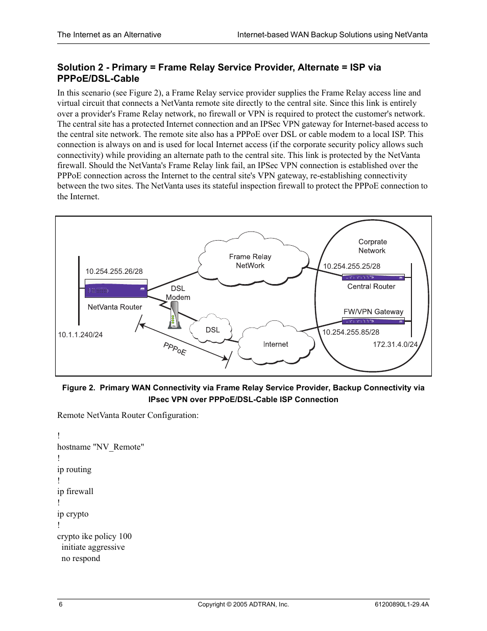 ADTRAN NetVanta Internet-Based WAN Backup User Manual | Page 6 / 12