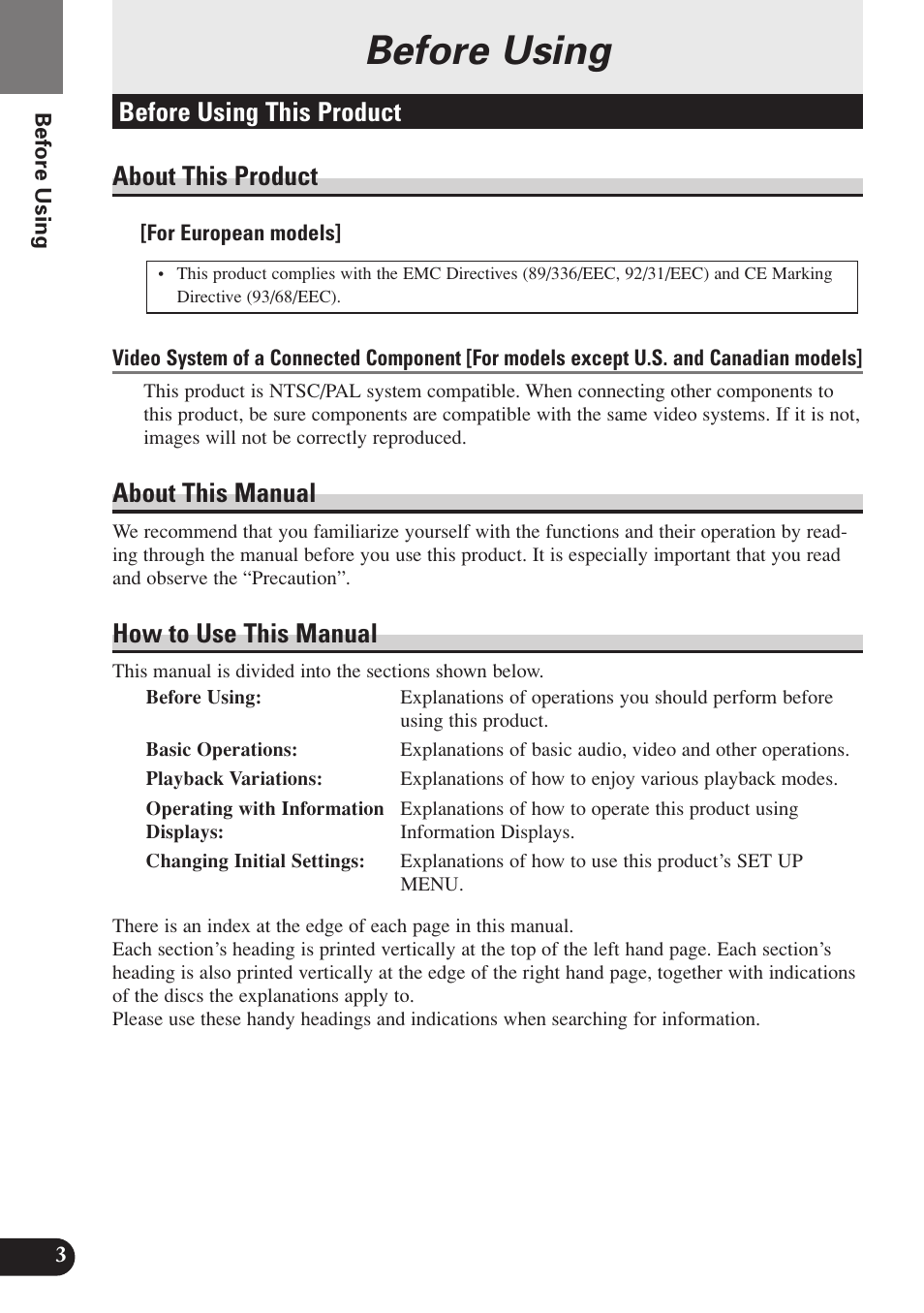 Before using, Before using this product, About this product | About this manual, How to use this manual, Before using this product about this product | Pioneer SDV-P7 User Manual | Page 6 / 68