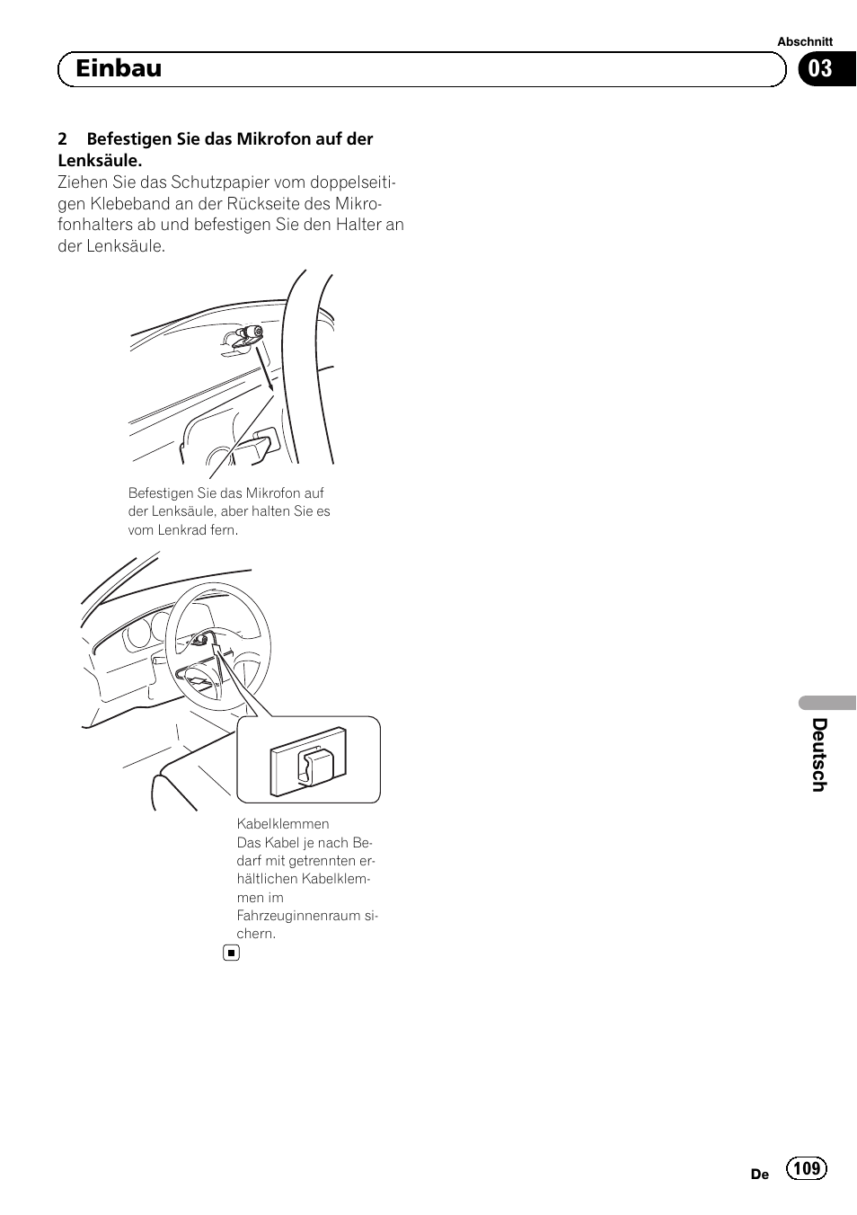 03 einbau | Pioneer SPH-DA01 User Manual | Page 109 / 156