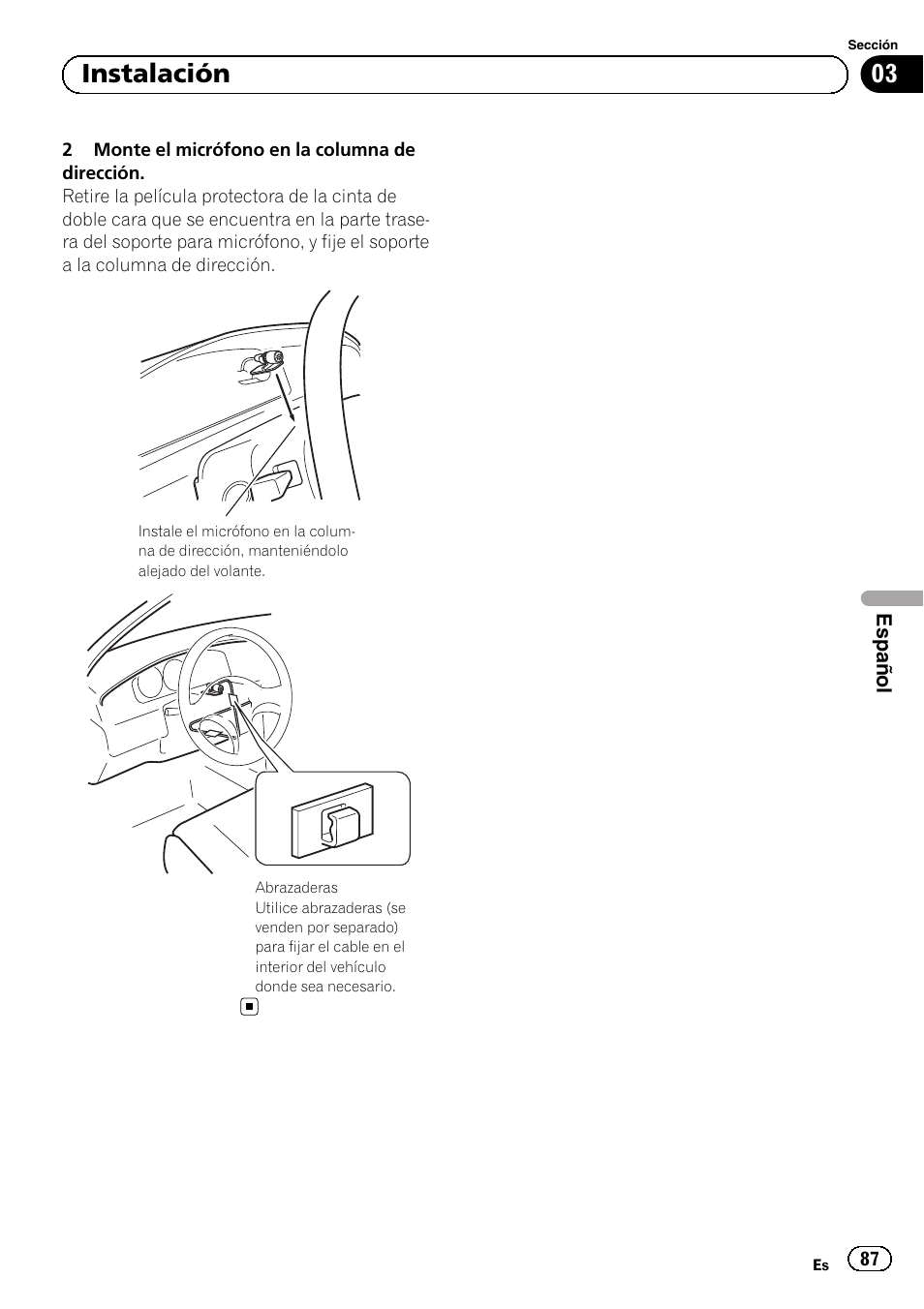 03 instalación | Pioneer SPH-DA01 User Manual | Page 87 / 156
