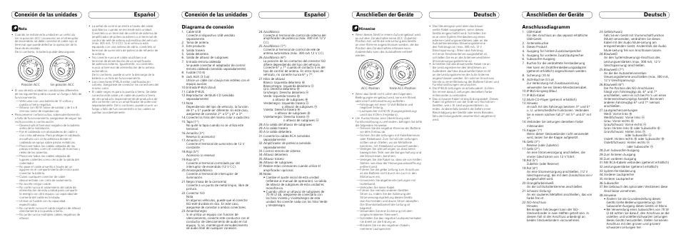Diagrama de conexión, Anschlussdiagramm | Pioneer DEH-P7000UB User Manual | Page 6 / 8