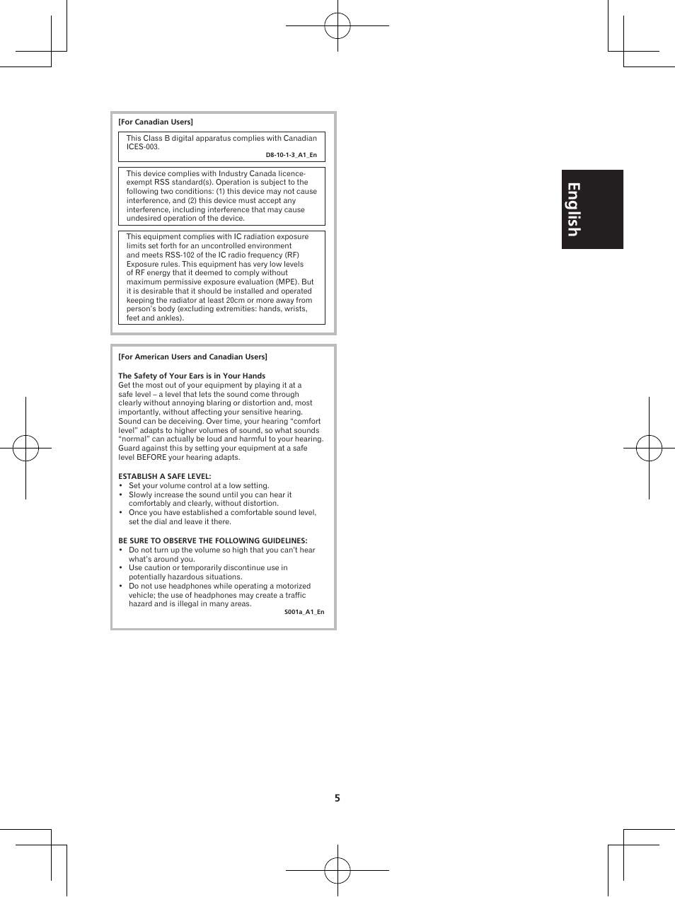 English | Pioneer XW-BTS1-K User Manual | Page 5 / 60