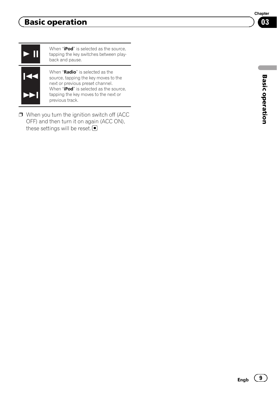 Basic operation | Pioneer SPH-DA01 User Manual | Page 9 / 32