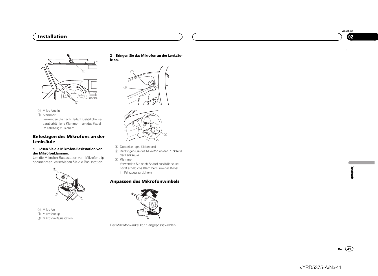 Installation | Pioneer AVH-X8500BT User Manual | Page 41 / 52