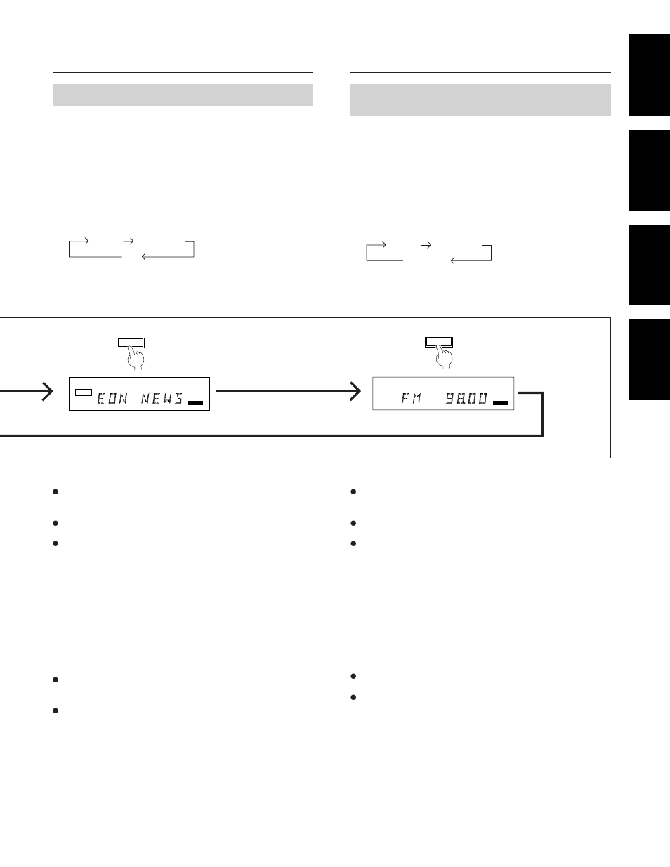 Eon-einstellung und -empfang, Predisposizione e ricezione della funzione eon | Pioneer F-208RDS User Manual | Page 35 / 104