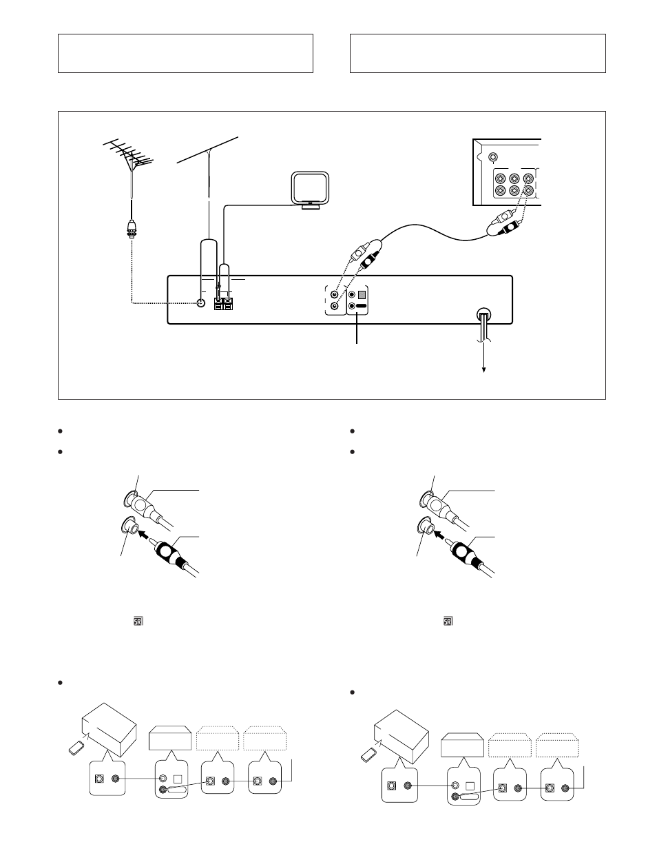 Aansluitingen, Anslutningar, Aansluitingen anslutningar | Aansluitsnoer met penstekkers, Anslutningskabel med stiftkontakter, Bedieningsaansluitpunten (control), Systemkontrolluttag (control) | Pioneer F-208RDS User Manual | Page 58 / 104