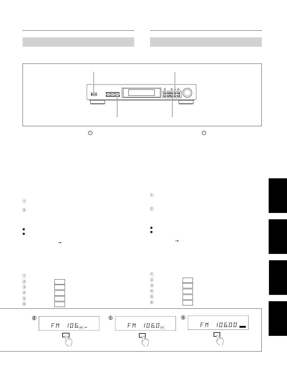 Sintonizacion de acceso directo, Sintonia de acesso directo | Pioneer F-208RDS User Manual | Page 75 / 104