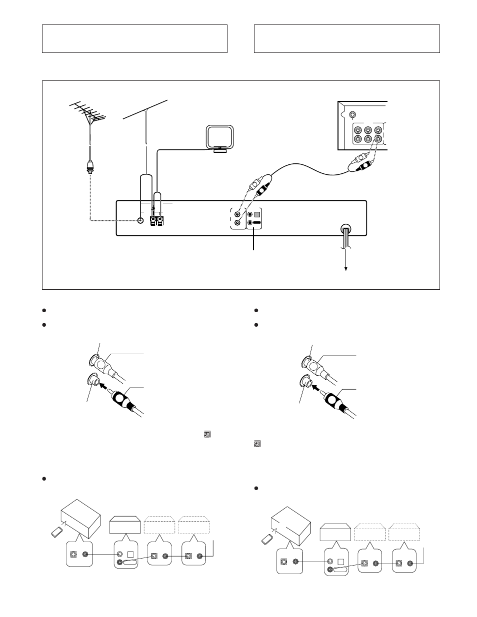 Connections, Connexions, Pin plug connecting cord | Control terminals, Cordon de connexion à fiche à broche, Bornes de commande (control) | Pioneer F-208RDS User Manual | Page 8 / 104