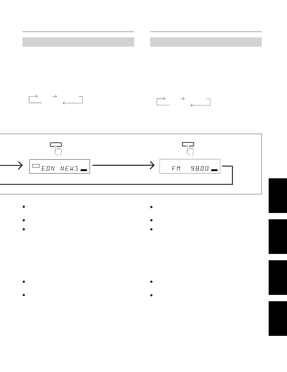 Ajuste y recepción eon, Ajuste e recepção eon | Pioneer F-208RDS User Manual | Page 85 / 104