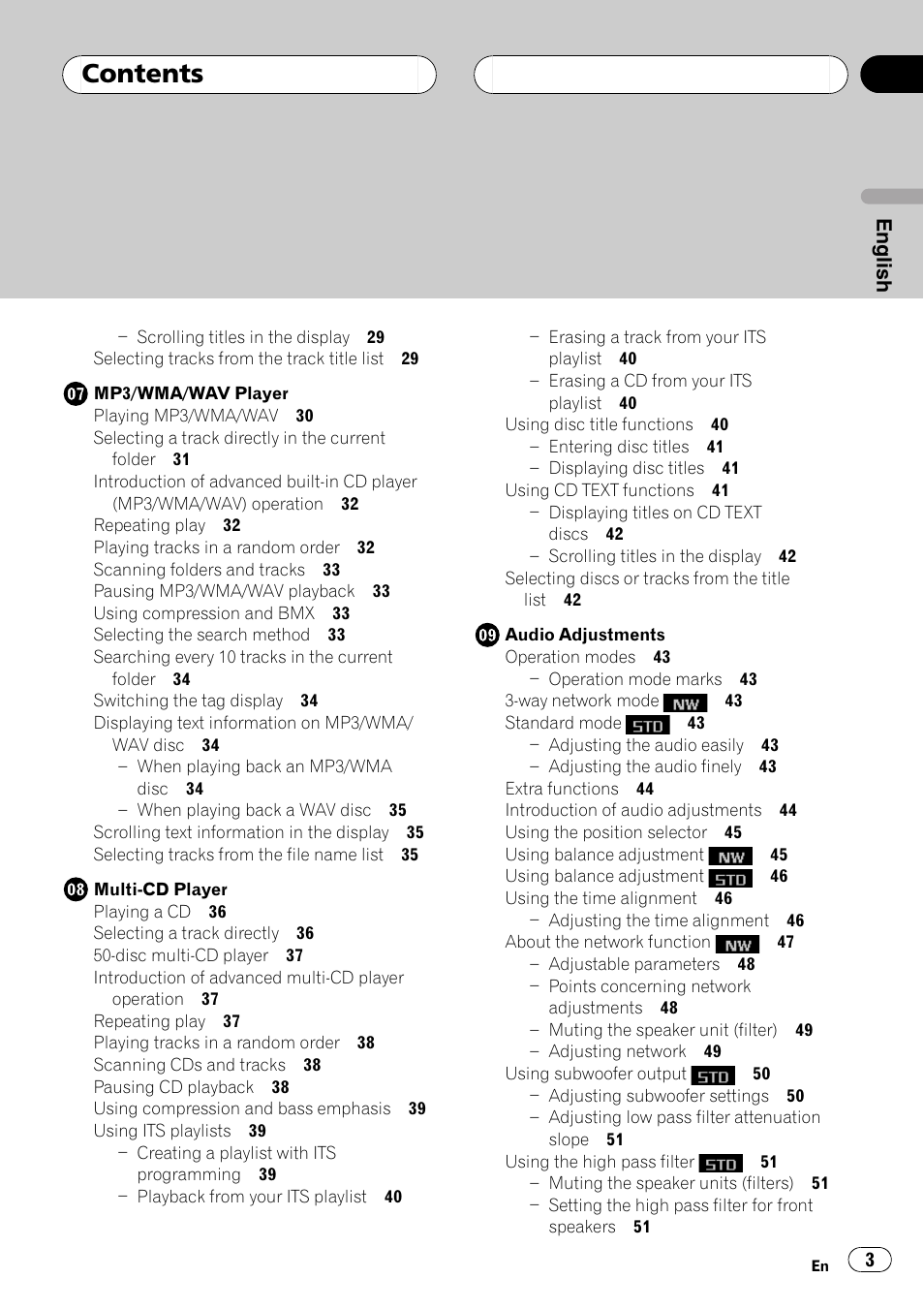 Pioneer DEH-P9600MP User Manual | Page 3 / 164