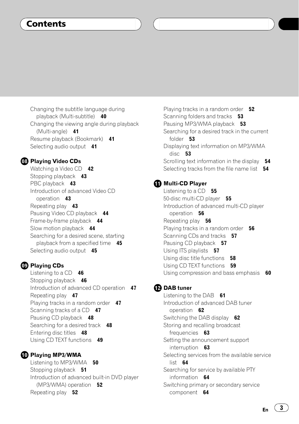 Pioneer AVH-P6600DVD User Manual | Page 3 / 120