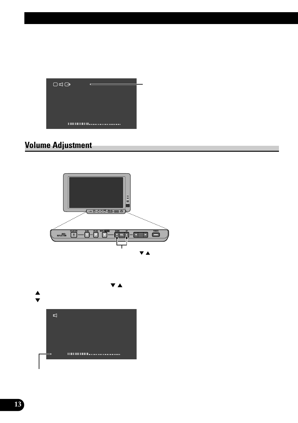 Volume adjustment changing the way the wide screen, Enlarges, Wide modes available | Selecting audio and video, Volume adjustment | Pioneer AVD-W8000 User Manual | Page 14 / 104