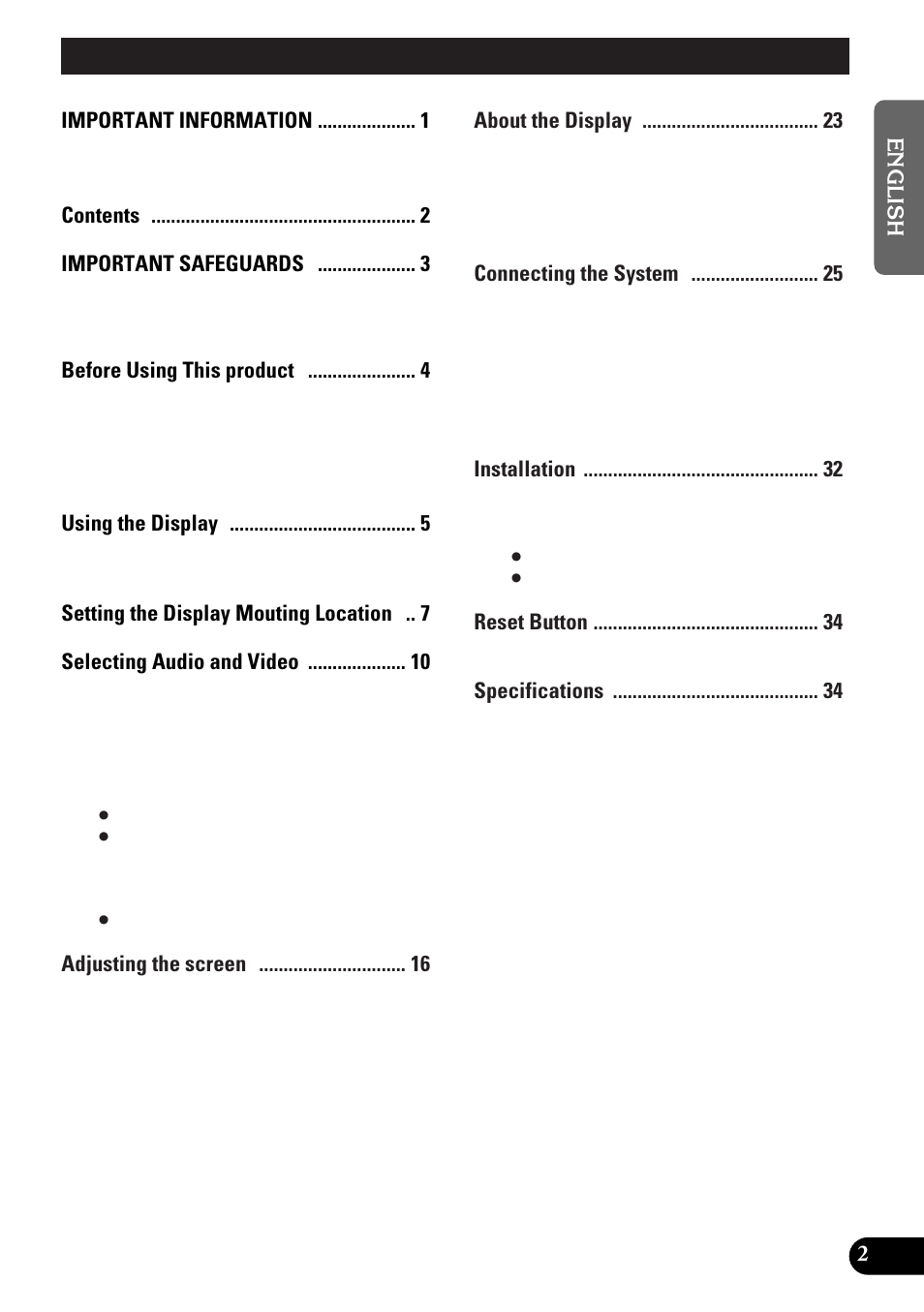 Pioneer AVD-W8000 User Manual | Page 3 / 104