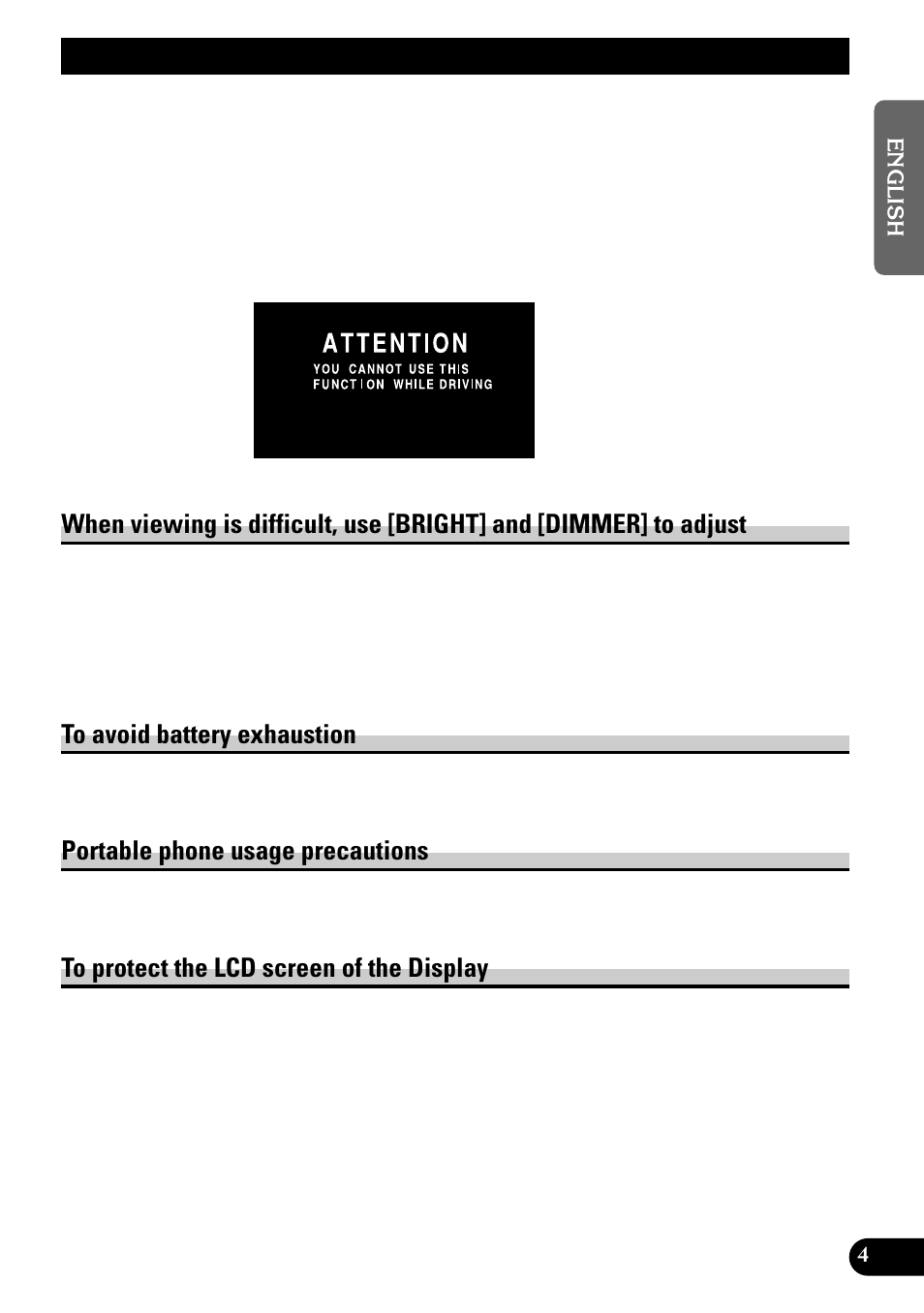 Before using this product, Portable phone usage precautions | Pioneer AVD-W8000 User Manual | Page 5 / 104