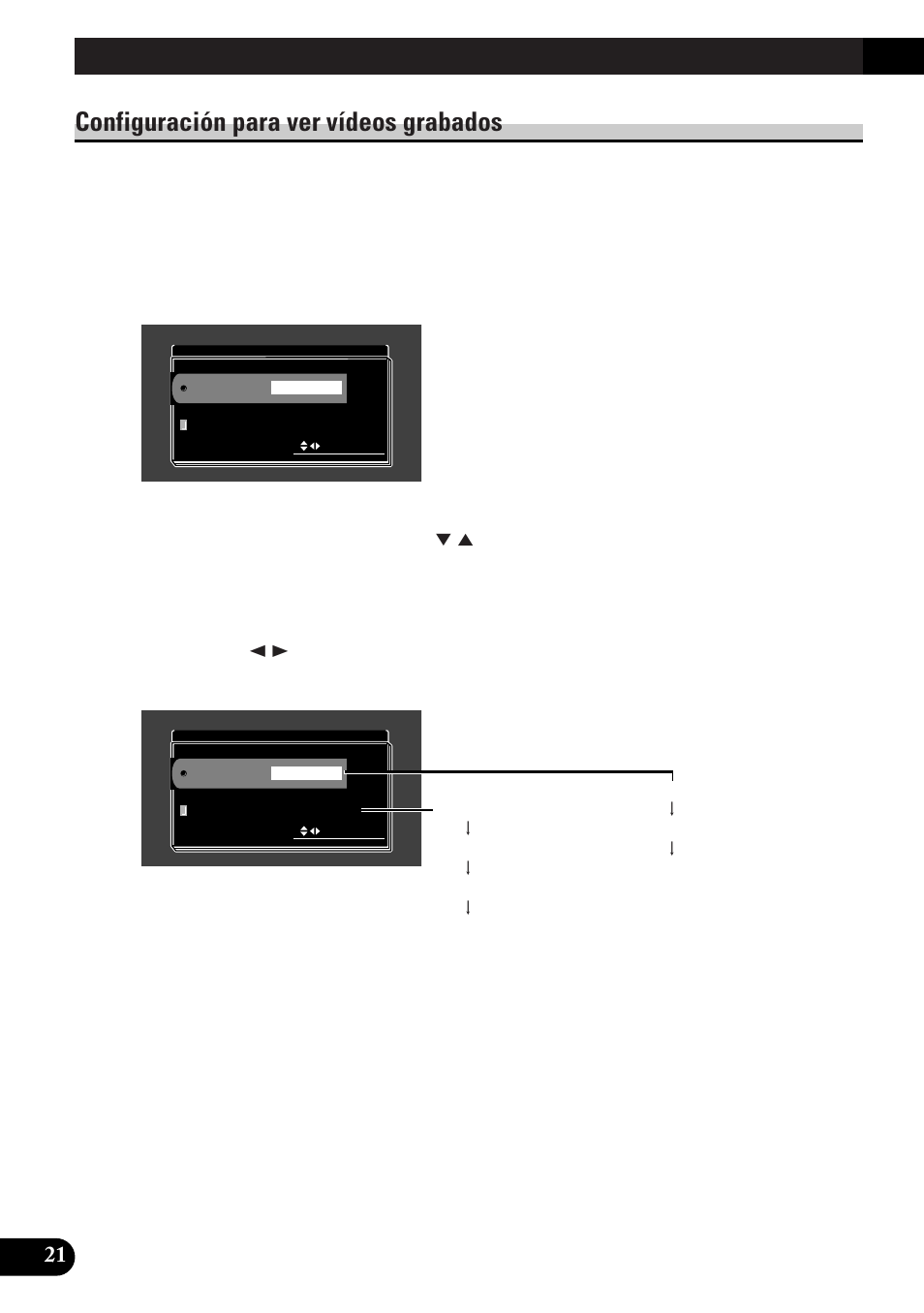 Configuración para ver vídeos grabados, Ajuste de la pantalla, Escoja entre [vcr1] y [vcr2 | Seleccione el modo de conexión, Finalice el ajuste | Pioneer AVD-W8000 User Manual | Page 56 / 104