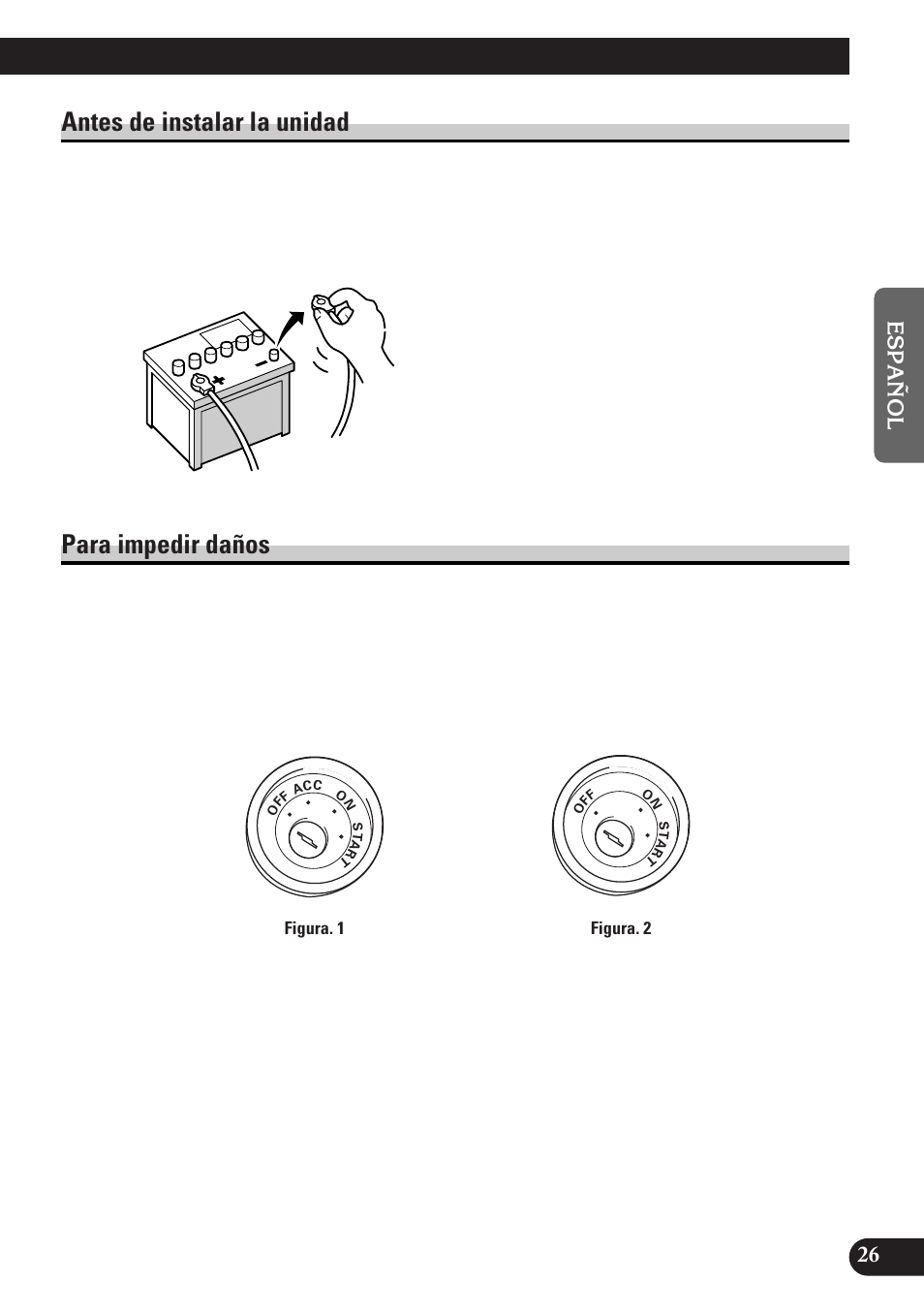 Antes de instalar la unidad, Para impedir daños | Pioneer AVD-W8000 User Manual | Page 61 / 104