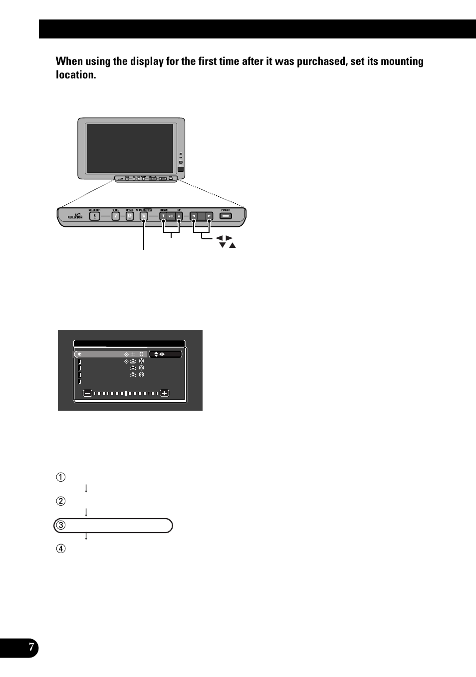 Setting the display mouting location, Display the [display setting] screen | Pioneer AVD-W8000 User Manual | Page 8 / 104