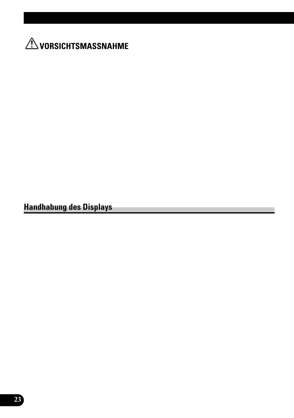 Allgemeines, Vorsichtsmassnahme, Handhabung des displays | Pioneer AVD-W8000 User Manual | Page 92 / 104