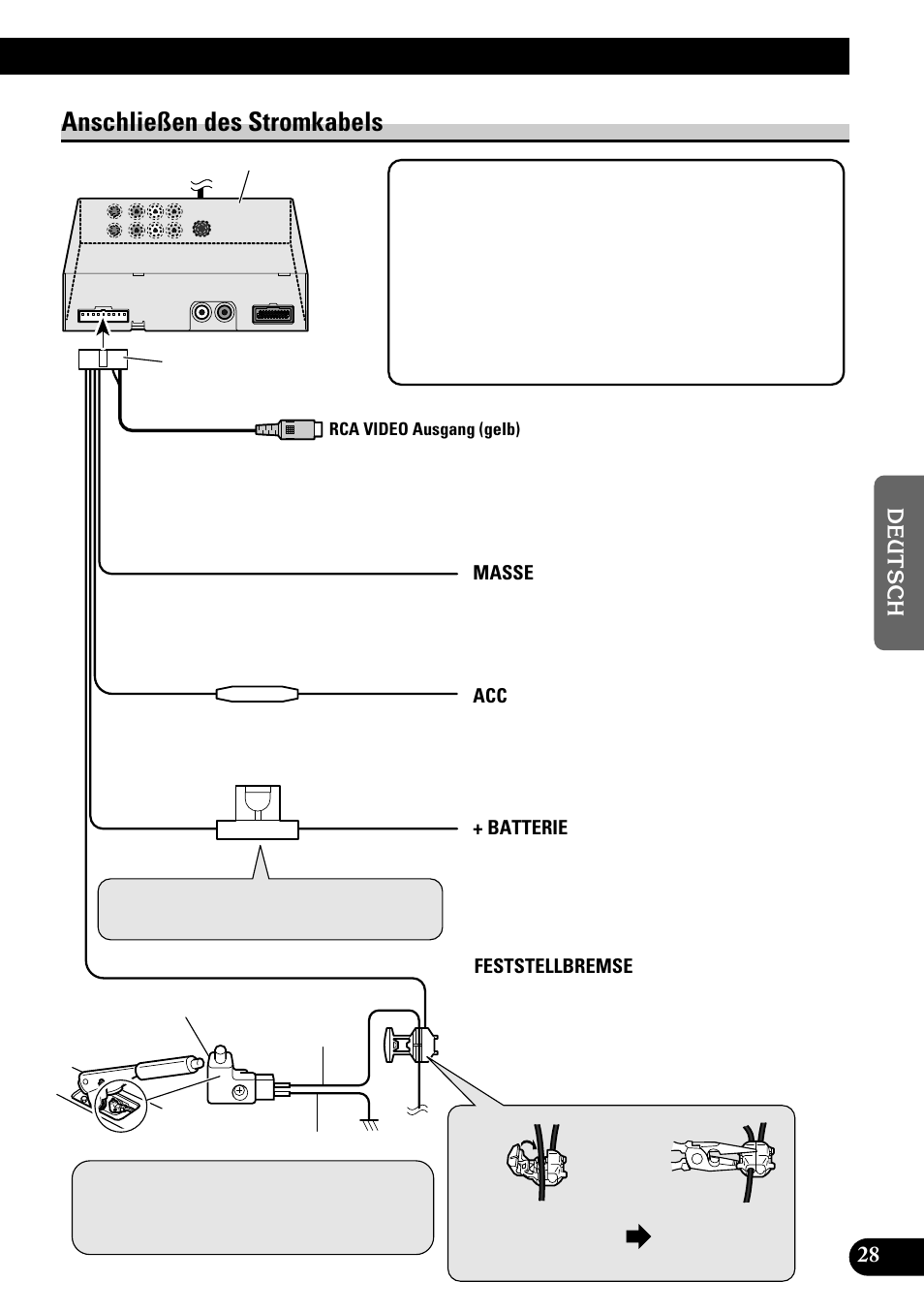 Anschließen des stromkabels | Pioneer AVD-W8000 User Manual | Page 97 / 104