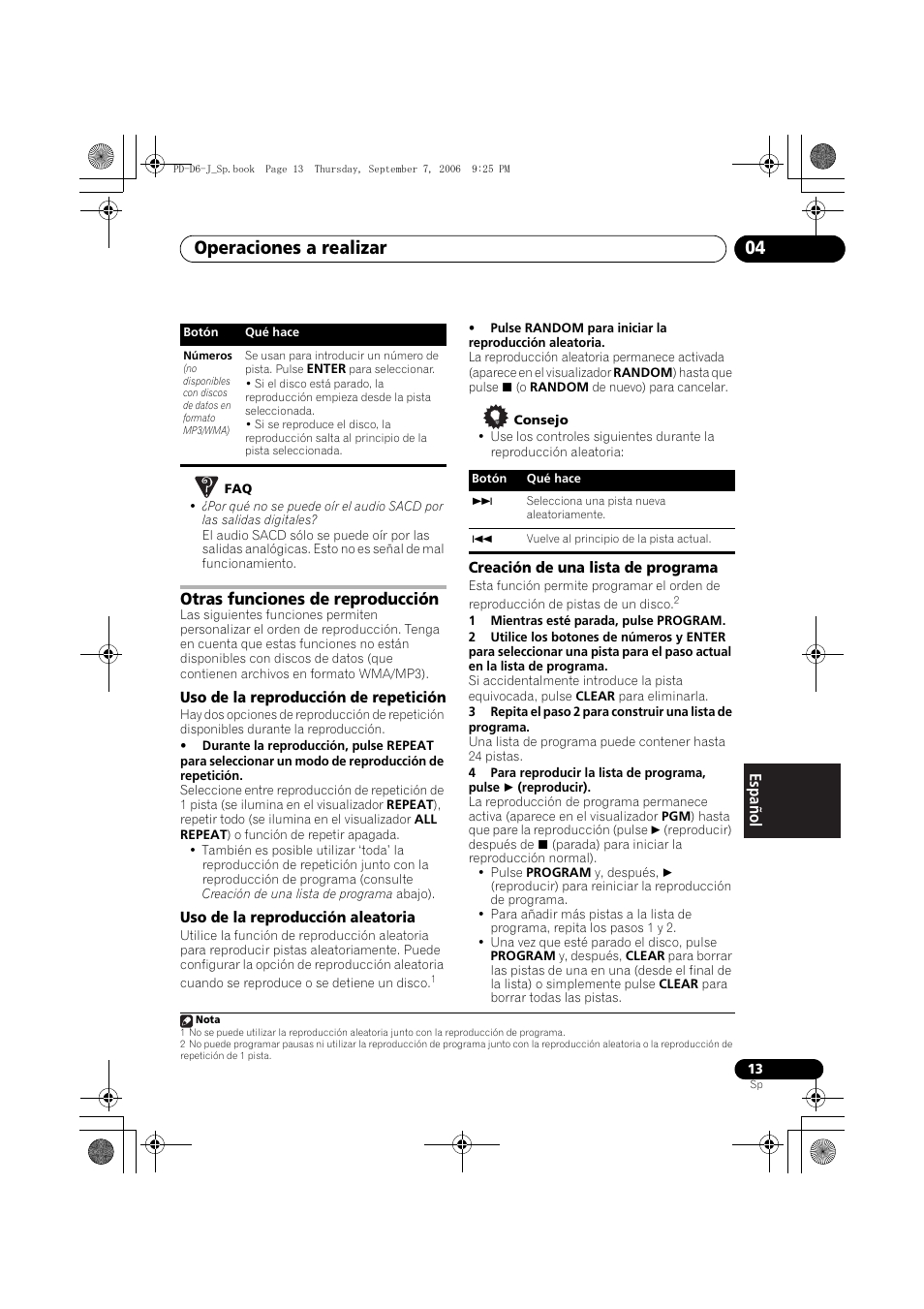 Otras funciones de reproducción, Operaciones a realizar 04 | Pioneer PD-D6-J User Manual | Page 103 / 110