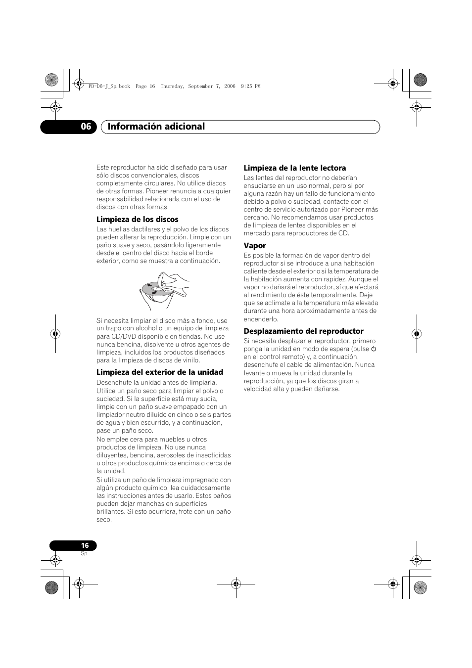 Información adicional 06 | Pioneer PD-D6-J User Manual | Page 106 / 110
