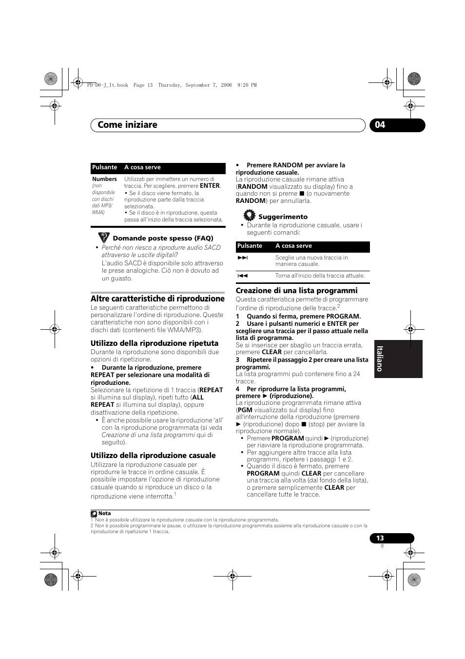 Altre caratteristiche di riproduzione, Come iniziare 04 | Pioneer PD-D6-J User Manual | Page 85 / 110
