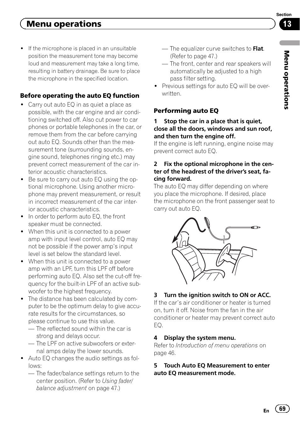 Menu operations | Pioneer AVH-P4200DVD User Manual | Page 69 / 96