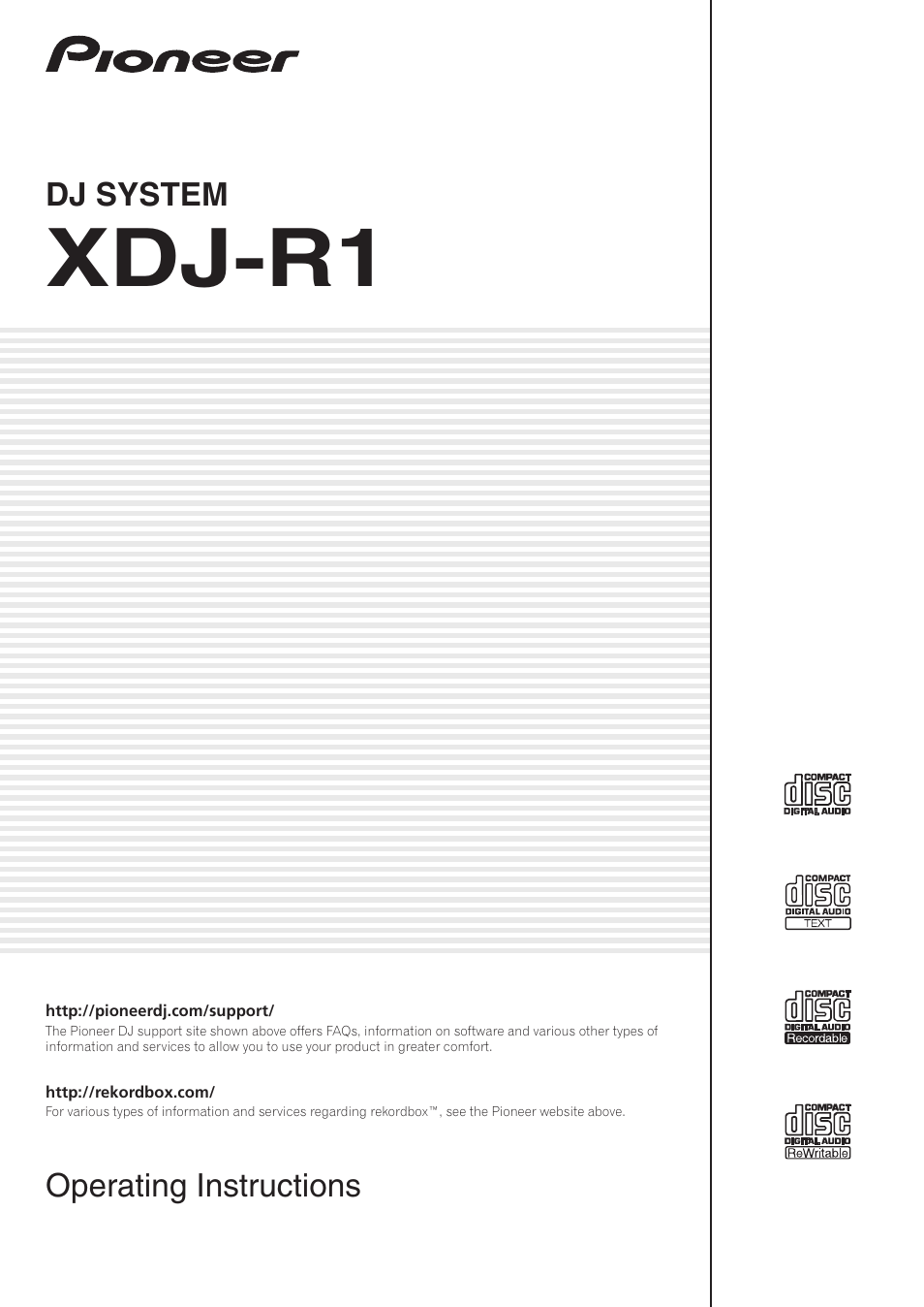 Pioneer XDJ-R1 User Manual | 38 pages