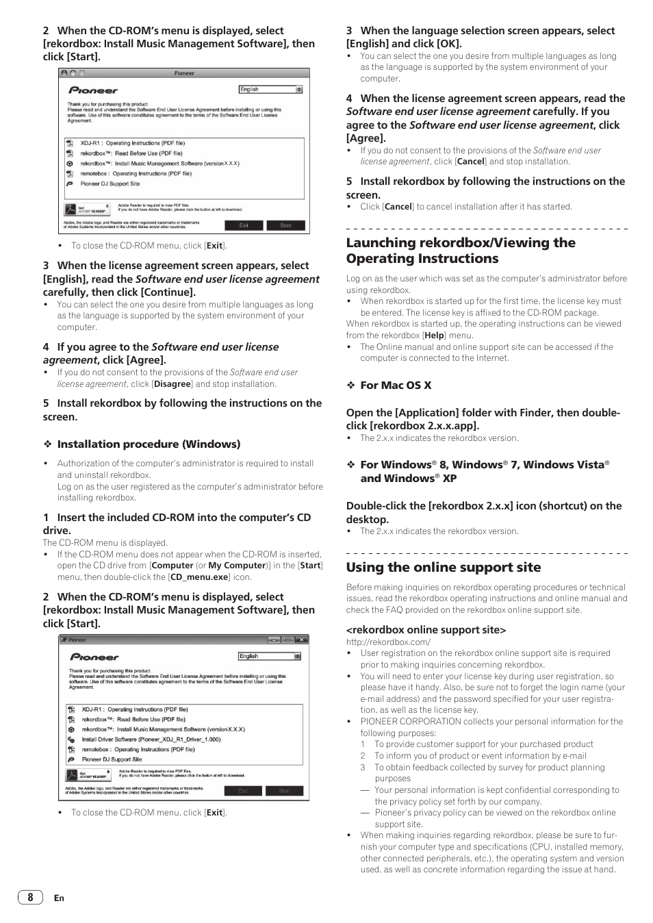 Using the online support site | Pioneer XDJ-R1 User Manual | Page 8 / 38