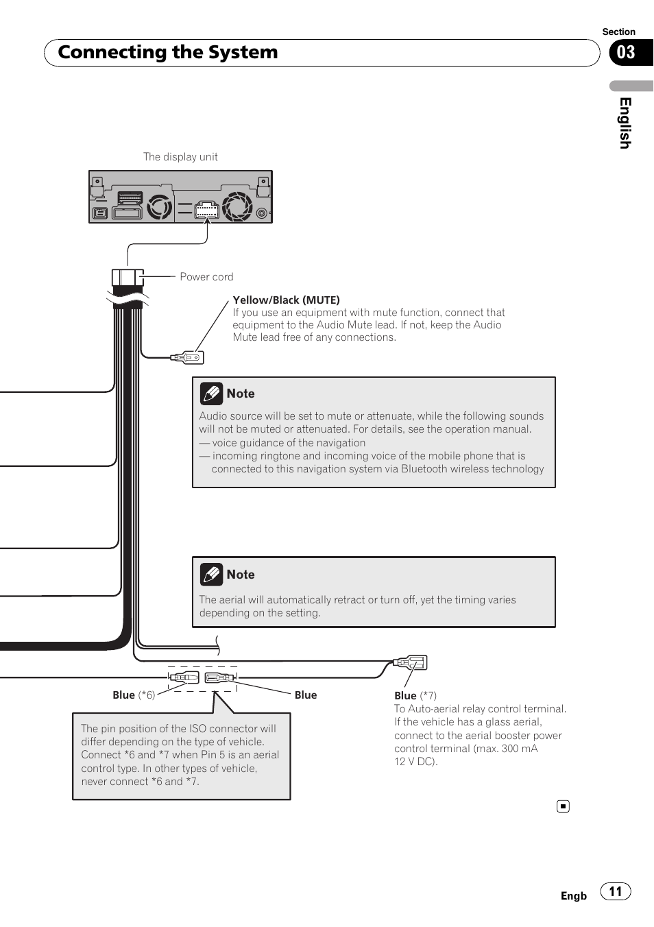 Connecting the system, English | Pioneer AVIC-X3-II User Manual | Page 11 / 179