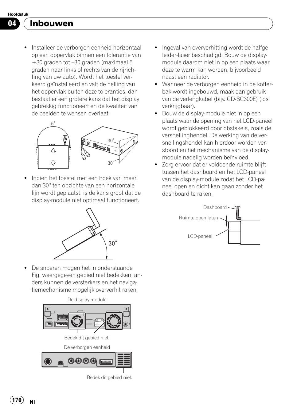 Inbouwen | Pioneer AVIC-X3-II User Manual | Page 170 / 179