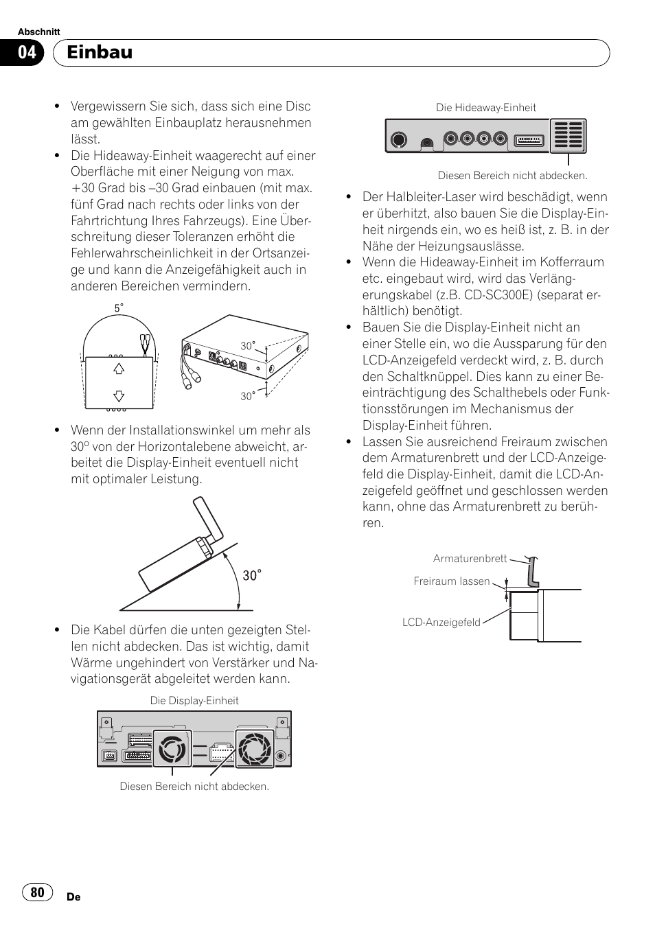 Einbau | Pioneer AVIC-X3-II User Manual | Page 80 / 179