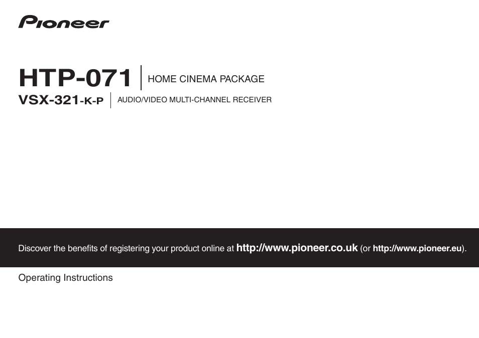 Pioneer HTP-071 User Manual | 31 pages