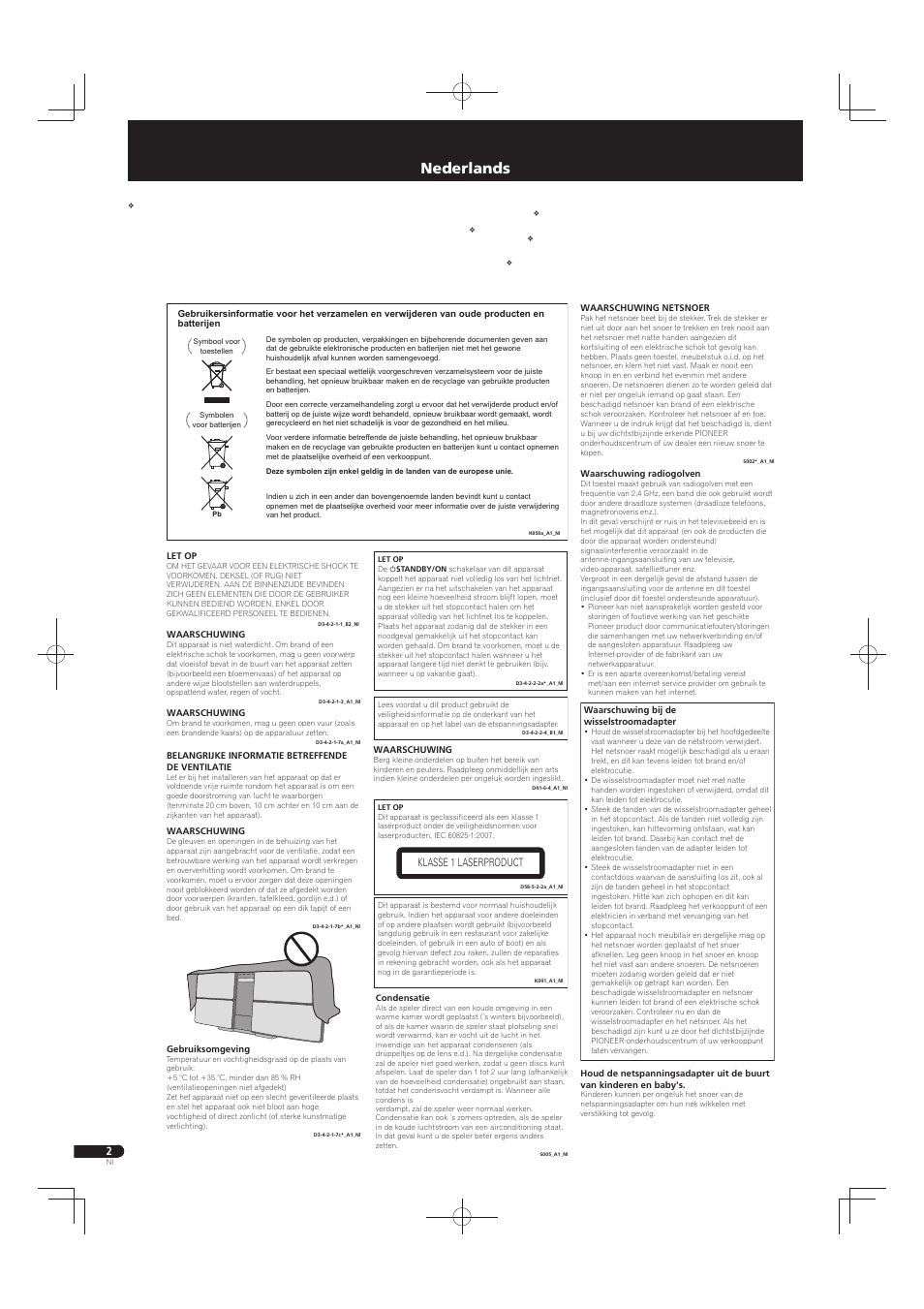 Quick start-gids / кра, Slim microsysteem, Nederlands | Pioneer X-SMC55-S User Manual | Page 22 / 32