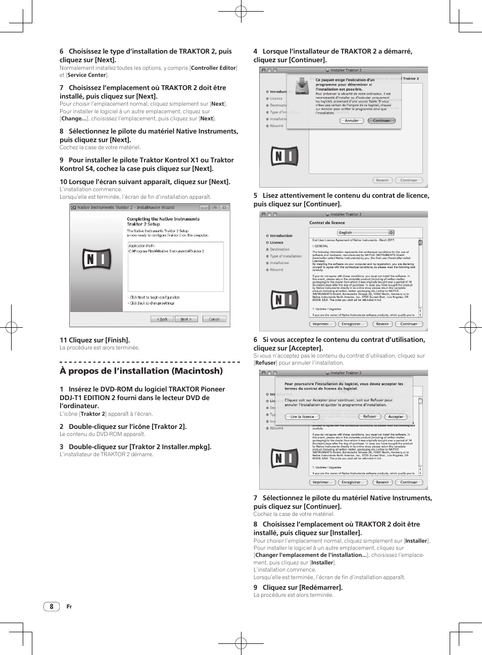 À propos de l’installation (macintosh) | Pioneer DDJ-T1 User Manual | Page 38 / 96
