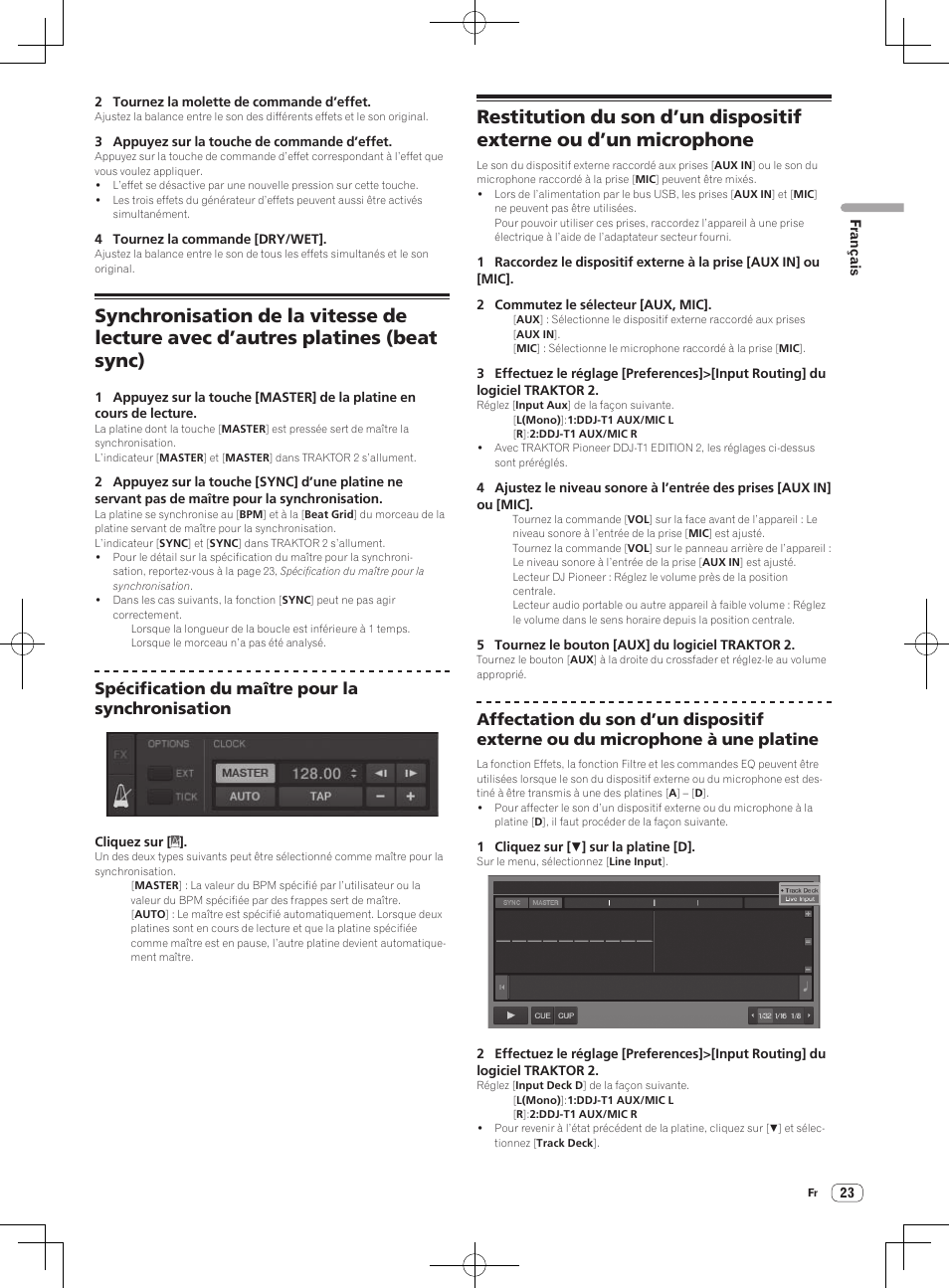 Spécification du maître pour la synchronisation | Pioneer DDJ-T1 User Manual | Page 53 / 96