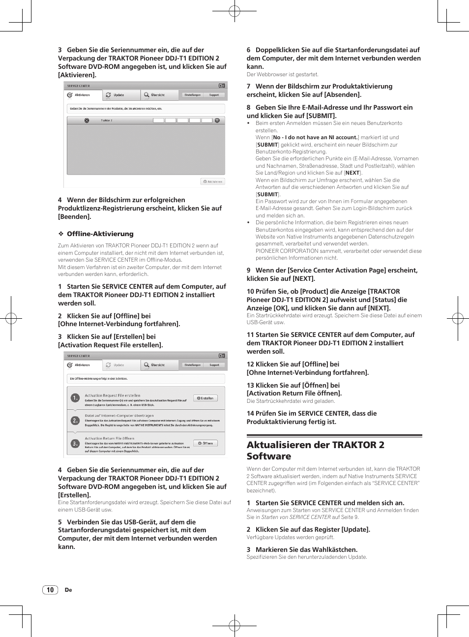 Aktualisieren der traktor 2 software | Pioneer DDJ-T1 User Manual | Page 70 / 96