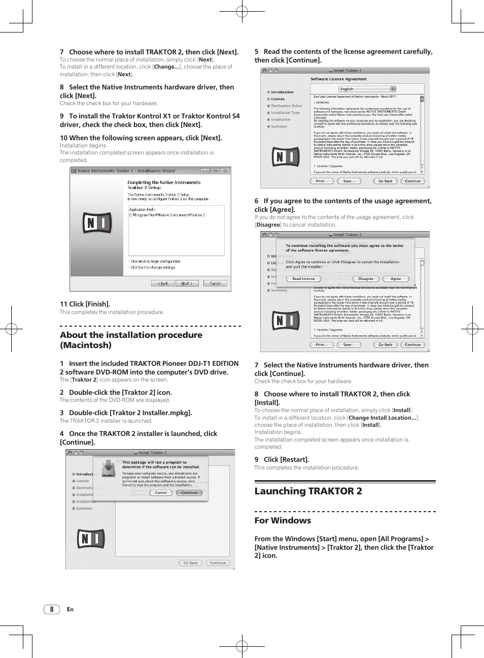 Launching traktor 2 | Pioneer DDJ-T1 User Manual | Page 8 / 96