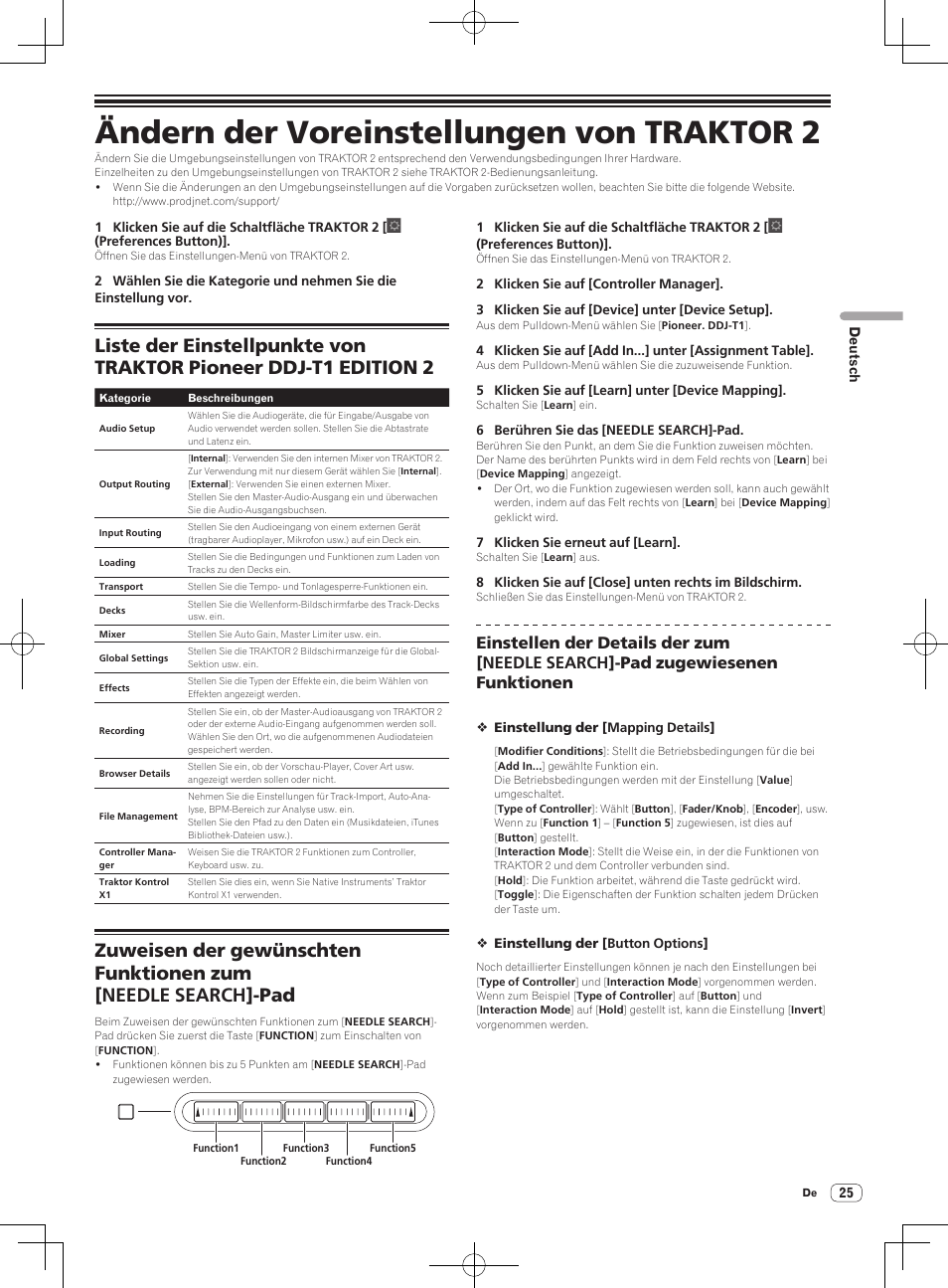 Ändern der voreinstellungen von traktor 2 | Pioneer DDJ-T1 User Manual | Page 85 / 96