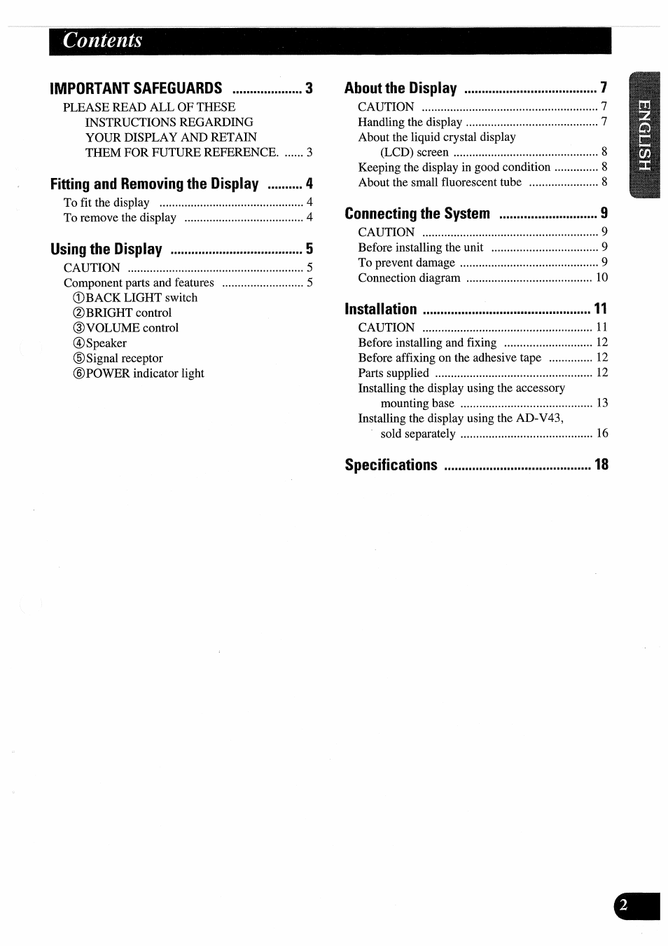 Pioneer AVD-505 User Manual | Page 3 / 110