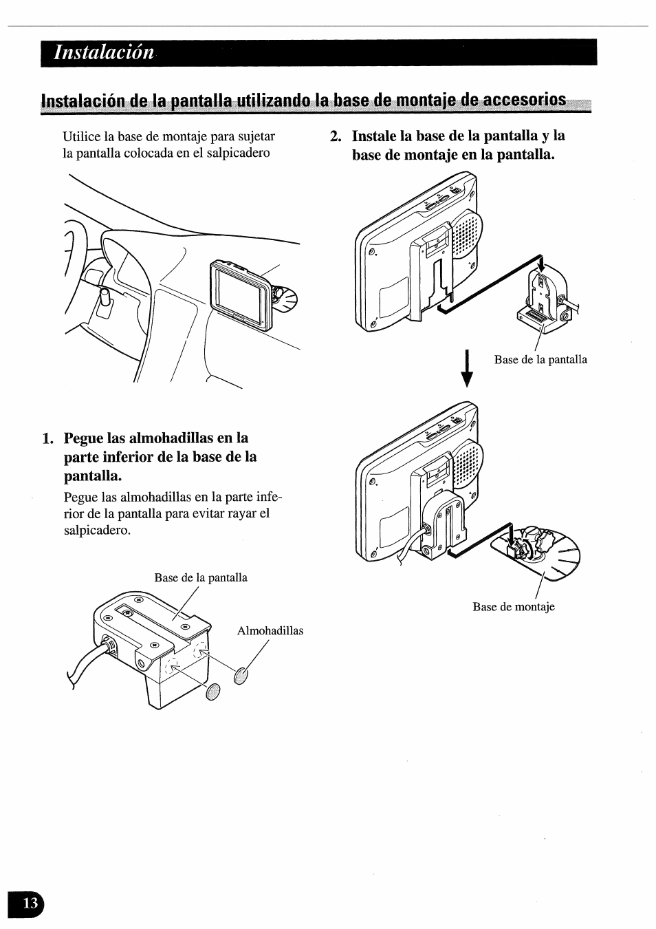 Instalación | Pioneer AVD-505 User Manual | Page 32 / 110