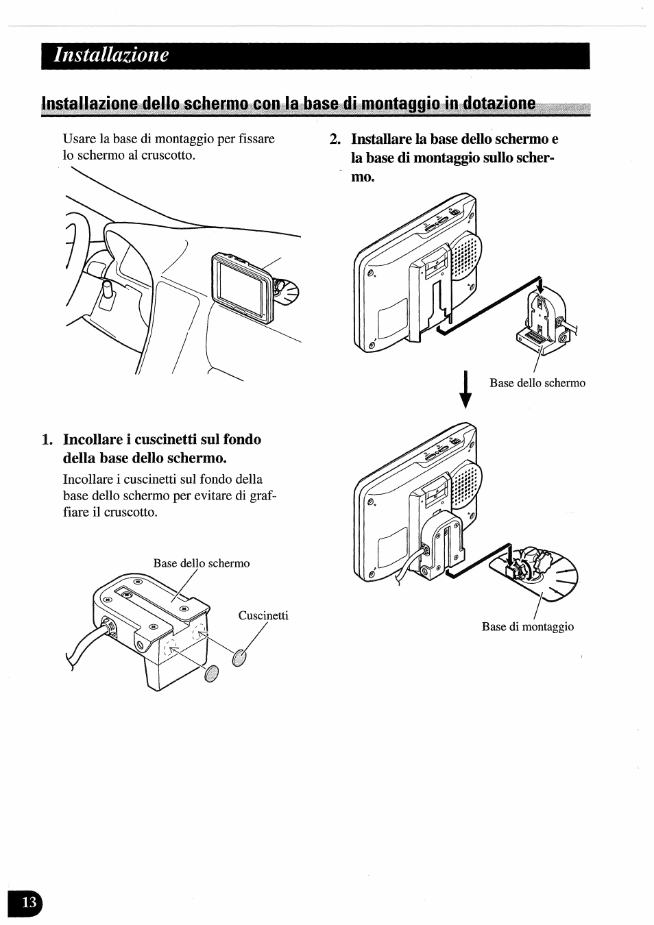 Installazione | Pioneer AVD-505 User Manual | Page 86 / 110