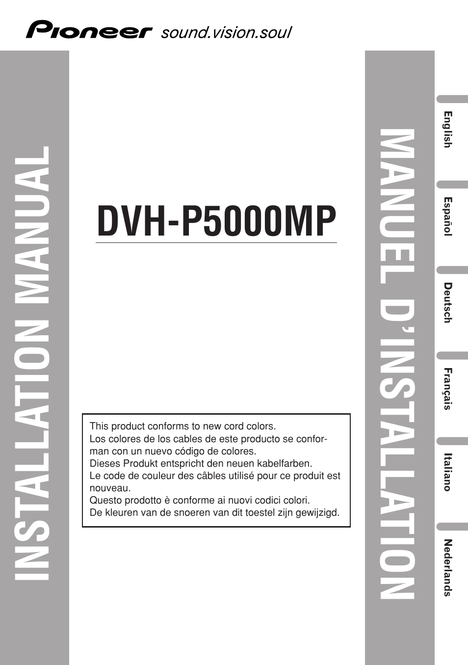 Pioneer DVH-P5000MP User Manual | 88 pages