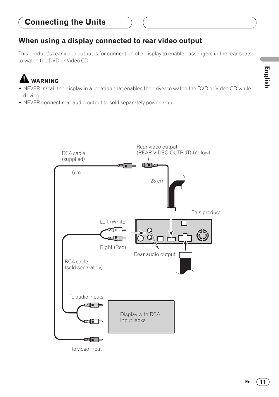 Connecting the units | Pioneer DVH-P5000MP User Manual | Page 11 / 88