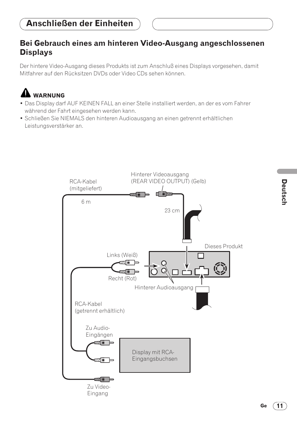 Anschließen der einheiten | Pioneer DVH-P5000MP User Manual | Page 39 / 88