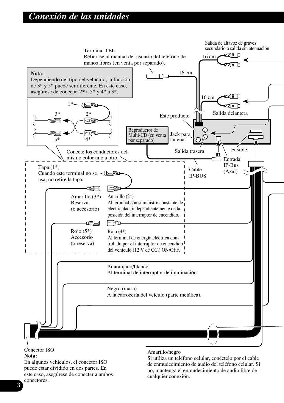 Conexión de las unidades | Pioneer KEH-P7020R User Manual | Page 14 / 64